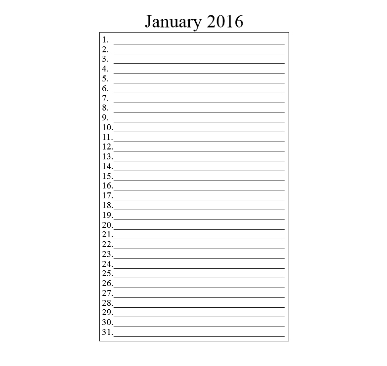 2016 calendar & daily planner 2