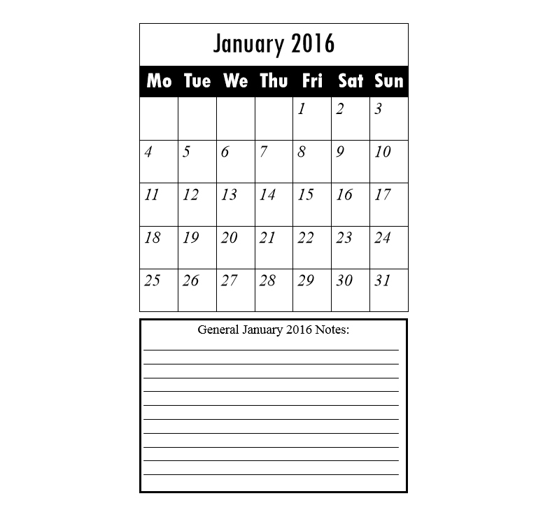 2016 calendar & daily planner 1