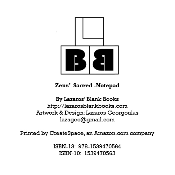 Zeus' sacred notepad - By Lazaros' Blank Books