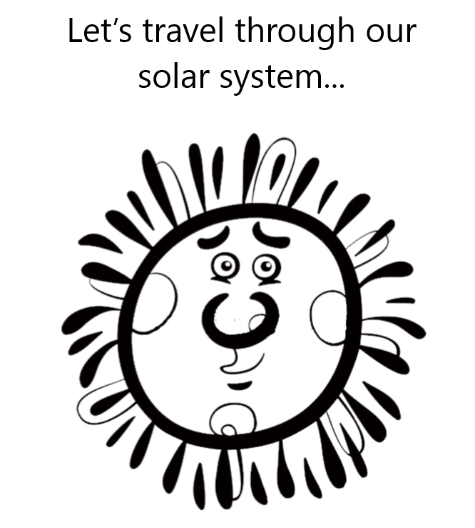 Solar system coloring book - Book interior 2