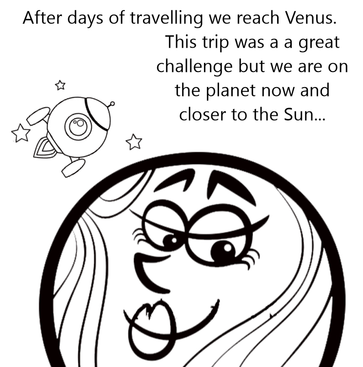 Solar system coloring book - Book interior 5