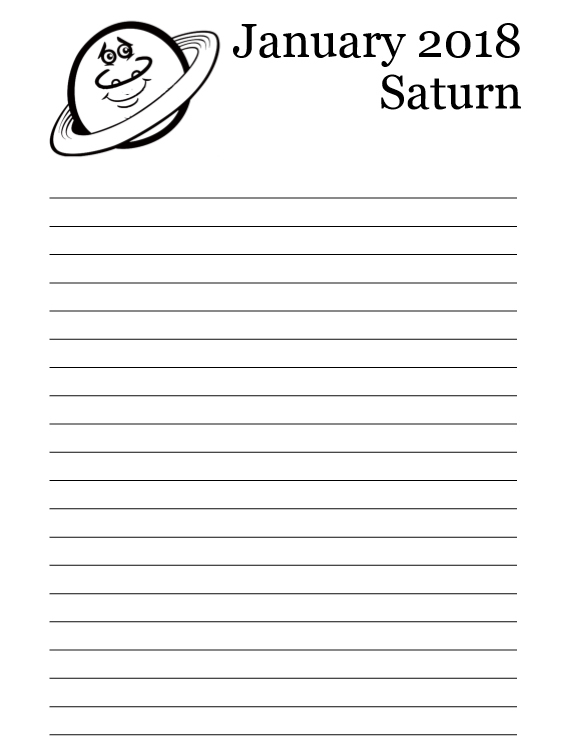 2018 Planets Calendar & Organizer - Book interior 8