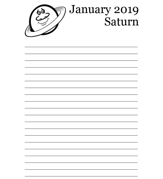 2019 Planets Calendar & Organizer - Book interior 9