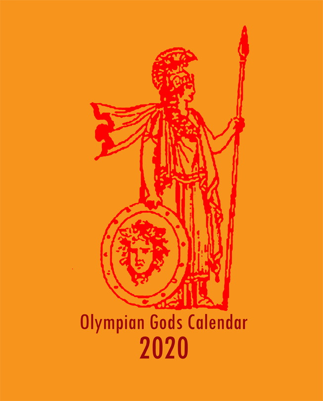 Olympian Gods Calendar 2020 Front Cover