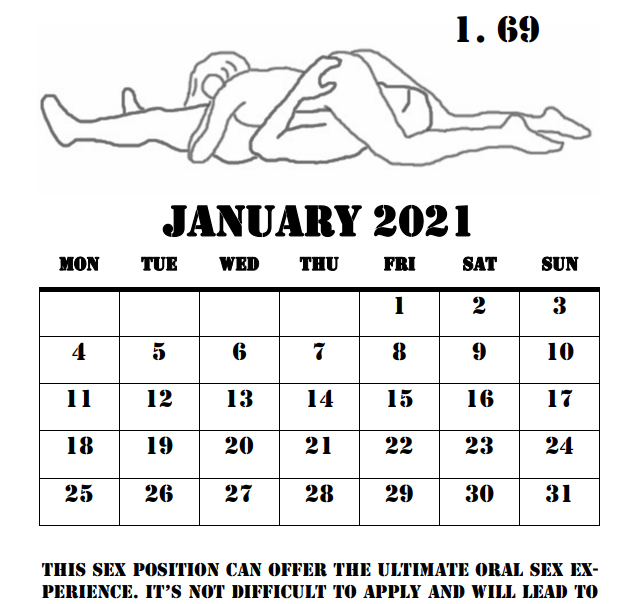 2021 Love Making Positions Calendar - 6