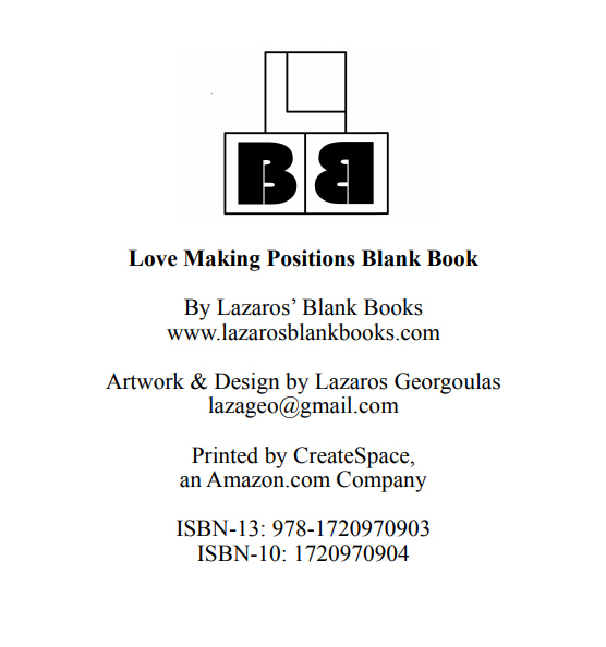 Love Making Positions Blank Book - Interior - 2