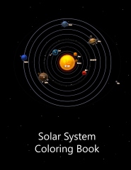 Solar system coloring book - Front cover